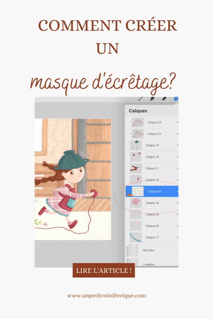 procreate tutoriel masque d'écrêtage texture