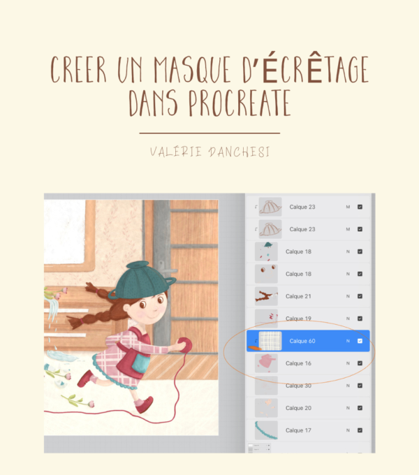 procreate tutoriel masque d'écrêtage