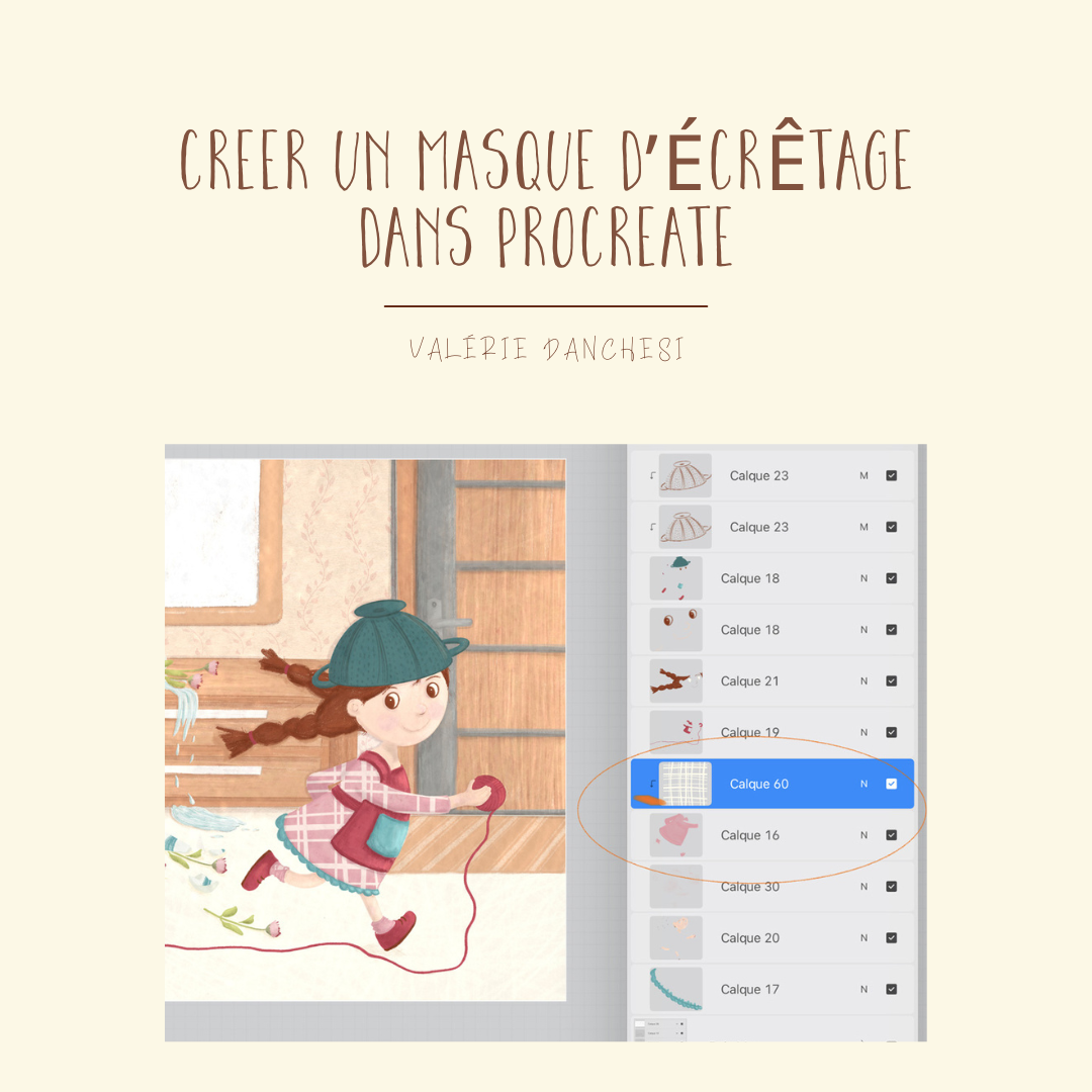 procreate tutoriel masque d'écrêtage